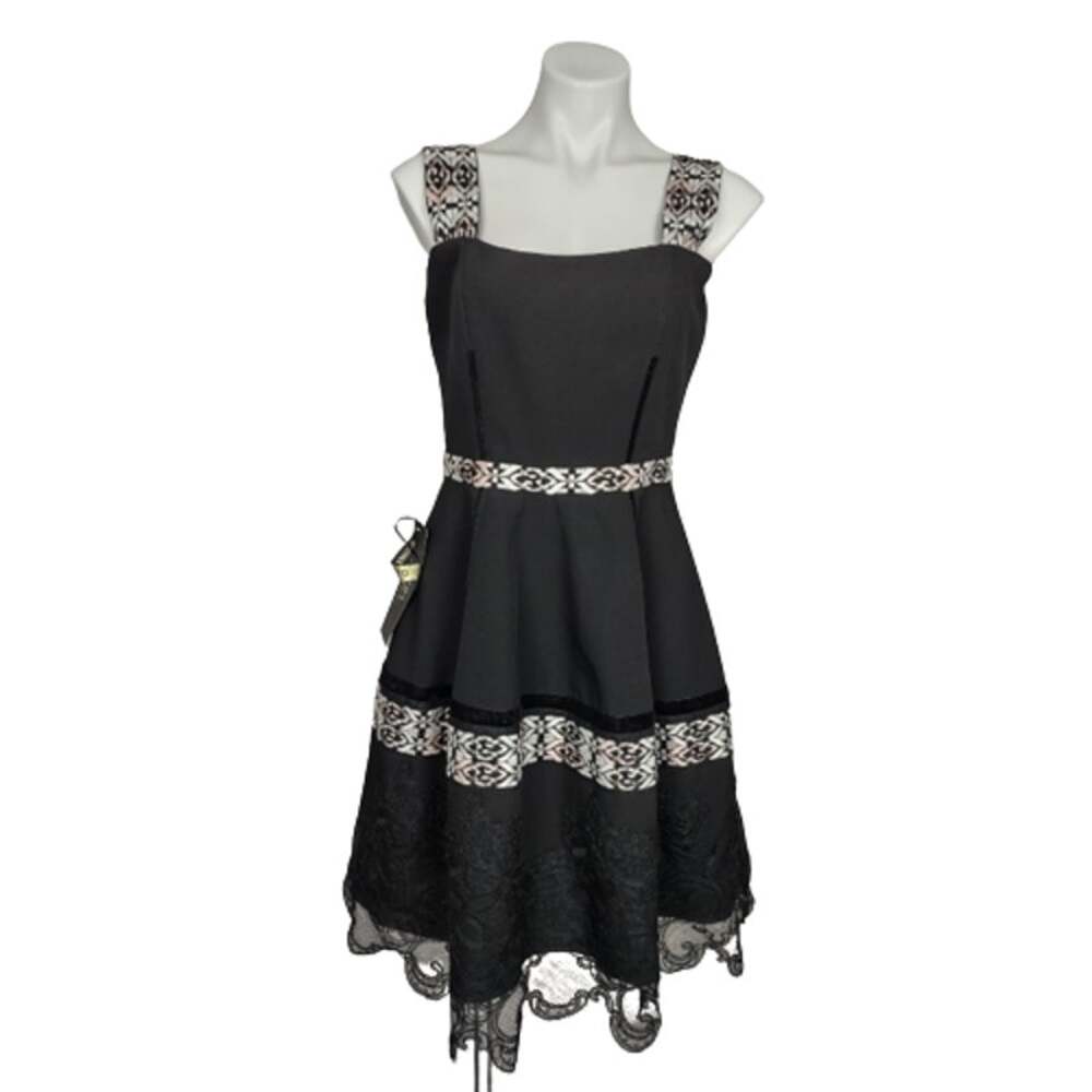 Bronx and Banco Ethnos Ruffle Black Sleeveless Dress Size 6 / Medium - Picture 16 of 16